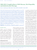 Cover page: CROI 2013: Complications of HIV disease, viral hepatitis, and antiretroviral therapy.