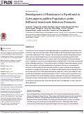 Cover page: Development of Resistance to Pyrethroid in Culex pipiens pallens Population under Different Insecticide Selection Pressures