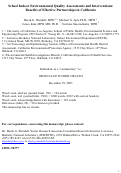 Cover page: School Indoor Environmental Quality Assessments and Interventions: 
Benefits of Effective Partnerships in California