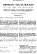 Cover page: High mobility group AT-hook 2 and c-MYC as potential prognostic factors in pancreatic ductal adenocarcinoma.