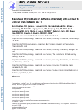 Cover page: Breast and thyroid cancer: A multicenter study with Accrual to Clinical Trials Network