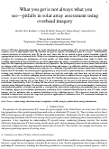 Cover page: What you get is not always what you see—pitfalls in solar array assessment using overhead imagery