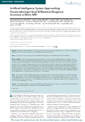 Cover page: Artificial Intelligence System Approaching Neuroradiologist-level Differential Diagnosis Accuracy at Brain MRI