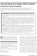 Cover page: Two-year follow-up of quality of life in patients referred for heart transplant