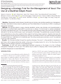 Cover page: Designing a Strategy Trial for the Management of Gout: The Use of a Modified Delphi Panel