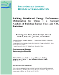 Cover page: Building Distributed Energy Performance Optimization for China a Regional Analysis of Building Energy Costs and CO2 Emissions