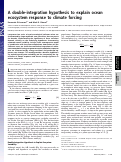 Cover page: A double-integration hypothesis to explain ocean ecosystem response to climate forcing