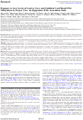 Cover page: Exposure to Low Levels of Lead in Utero and Umbilical Cord Blood DNA Methylation in Project Viva: An Epigenome-Wide Association Study