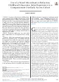 Cover page: Use of a Novel Microshunt in Refractory Childhood Glaucoma: Initial Experience in a Compassionate Use/Early Access Cohort