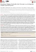 Cover page: Disturbance Regimes Predictably Alter Diversity in an Ecologically Complex Bacterial System