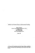 Cover page: Defaults and Interest Rates in International Lending