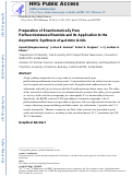 Cover page: Preparation of Enantiomerically Pure Perfluorobutanesulfinamide and Its Application to the Asymmetric Synthesis of α‑Amino Acids