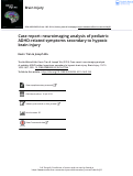 Cover page: Case report: neuroimaging analysis of pediatric ADHD-related symptoms secondary to hypoxic brain injury