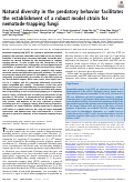 Cover page: Natural diversity in the predatory behavior facilitates the establishment of a robust model strain for nematode-trapping fungi