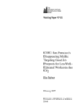 Cover page: COPC: San Francisco's Disappearing Middle: Targeting Good Job Prospects for Less Well-Educated Workers in the City