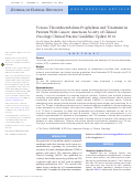 Cover page: Venous Thromboembolism Prophylaxis and Treatment in Patients With Cancer: American Society of Clinical Oncology Clinical Practice Guideline Update 2014