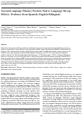 Cover page: Second-Language Fluency Predicts Native Language Stroop Effects: Evidence from Spanish–English Bilinguals