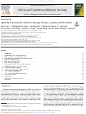 Cover page: Spatially fractionated radiation therapy: History, present and the future