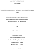 Cover page: The distribution and abundance of the California horn snail at different spatial scales