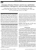 Cover page: Emerging Infectious Diseases and the Eye: Ophthalmic Manifestations, Pathogenesis, and One Health Perspectives.