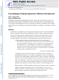 Cover page: Psychotherapy in Bipolar Depression: Effective Yet Underused.