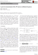 Cover page: A precise measurement of the B0 meson oscillation frequency