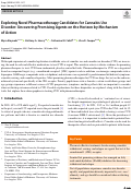 Cover page: Exploring Novel Pharmacotherapy Candidates for Cannabis Use Disorder: Uncovering Promising Agents on the Horizon by Mechanism of Action