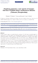 Cover page: Pempheris gasparinii, a new species of sweeper fish from Trindade Island, southwestern Atlantic (Teleostei, Pempheridae)