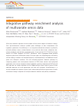 Cover page: Integrative pathway enrichment analysis of multivariate omics data.