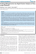 Cover page: Probing Metagenomics by Rapid Cluster Analysis of Very Large Datasets