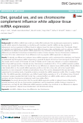 Cover page: Diet, gonadal sex, and sex chromosome complement influence white adipose tissue miRNA expression