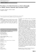 Cover page: Prevalence of vertebral fractures on chest radiographs of elderly African American and Caucasian women