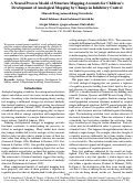 Cover page: A Neural Process Model of Structure Mapping Accounts for Children's Development of Analogical Mapping by Change in Inhibitory Control