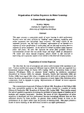 Cover page: Organization of Action Sequences in Motor Learning: A Connectionist Approach