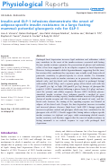 Cover page: Insulin and GLP‐1 infusions demonstrate the onset of adipose‐specific insulin resistance in a large fasting mammal: potential glucogenic role for GLP‐1