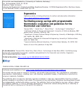 Cover page: Facilitating energy savings with programmable thermostats: evaluation and guidelines for the thermostat user interface