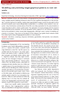 Cover page: Modelling and predicting biogeographical patterns in river networks