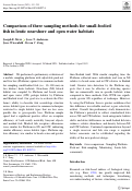 Cover page: Comparison of three sampling methods for small-bodied fish in lentic nearshore and open water habitats.