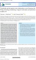 Cover page: Thresholds and the species–area relationship: a set of functions for fitting, evaluating and plotting a range of commonly used piecewise models in R