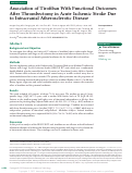 Cover page: Association of Tirofiban With Functional Outcomes After Thrombectomy in Acute Ischemic Stroke Due to Intracranial Atherosclerotic Disease.