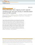 Cover page: Cell proliferation fate mapping reveals regional cardiomyocyte cell-cycle activity in subendocardial muscle of left ventricle