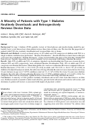 Cover page: A Minority of Patients with Type 1 Diabetes Routinely Downloads and Retrospectively Reviews Device Data