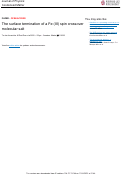 Cover page: The surface termination of a Fe (III) spin crossover molecular salt