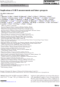 Cover page: Implications of LHCb measurements and future prospects