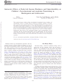 Cover page: Interactive effects of early-life income harshness and unpredictability on children's socioemotional and academic functioning in kindergarten and adolescence.