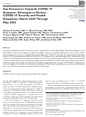 Cover page: San Francisco’s Citywide COVID-19 Response: Strategies to Reduce COVID-19 Severity and Health Disparities, March 2020 Through May 2022