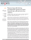 Cover page: Pharmacologically blocking p53-dependent apoptosis protects intestinal stem cells and mice from radiation