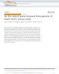 Cover page: On the natural spatio-temporal heterogeneity of South Pacific nitrous oxide