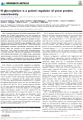 Cover page: N-glycosylation is a potent regulator of prion protein neurotoxicity.