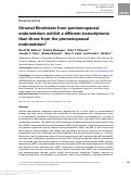 Cover page: Stromal fibroblasts from perimenopausal endometrium exhibit a different transcriptome than those from the premenopausal endometrium